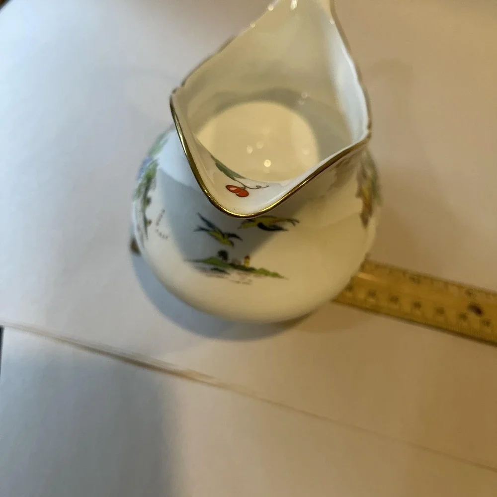 Vintage Crown Staffordshire England‎ Pagoda Gravy Boat w/ Under-Plate Oriental